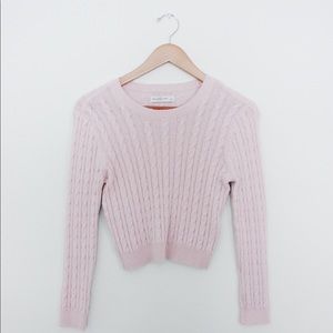 Abercrombie Pink Cable Knit